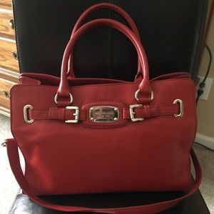 Beautiful Red Leather MK Hamilton Tote.